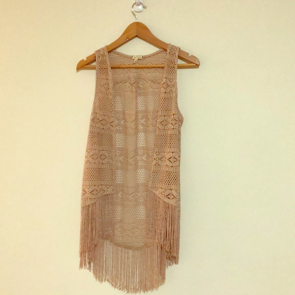 Eye Shadow tan fringe top